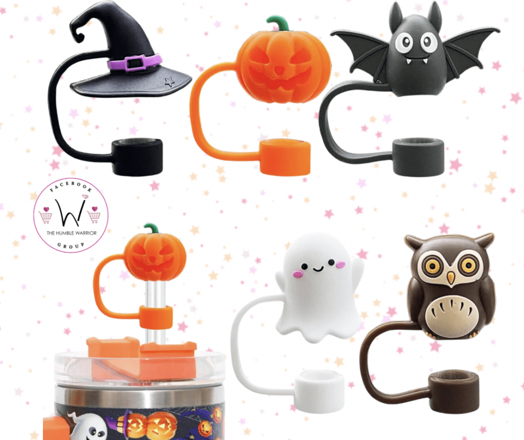 5 Pack of Halloween Straw Covers!